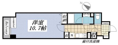 メゾン・ド・ヴィレ日本橋中洲の間取り画像