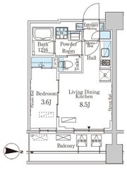 パークアクシス神楽坂・早稲田通りの間取り画像