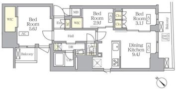 MFPRコート日本橋馬喰町の間取り画像