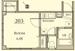 メゾンフラワー西新宿の間取り画像