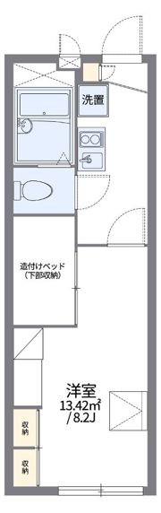 レオパレスFive Starsの間取り画像