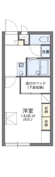 レオパレスComodoⅡの間取り画像