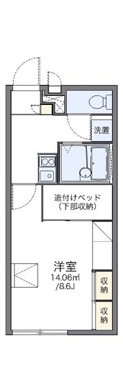 レオパレスハレルヤの間取り画像