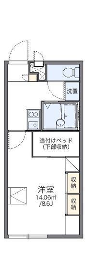 レオパレスKASAGIの間取り画像