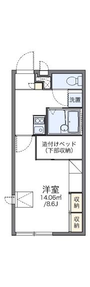 レオパレスEast auk Ⅲの間取り画像
