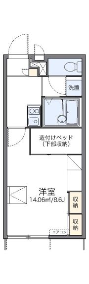 レオパレスコスモス今在家の間取り画像