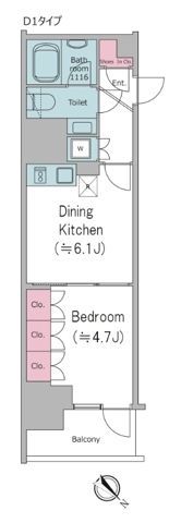 クロスレジデンス大崎の間取り画像