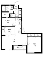 COEUR BLANC西荻窪の間取り画像