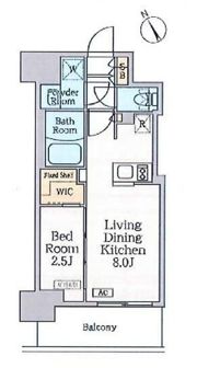 クレストコート門前仲町の間取り画像