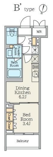 クレストコート池上六丁目の間取り画像