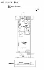 プラウドフラット八丁堀の間取り画像