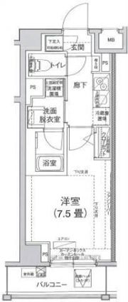 アイルルシェール錦糸町の間取り画像