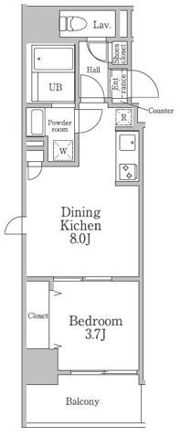 レジディア三軒茶屋Ⅲの間取り画像