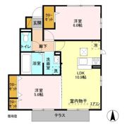 サニーヒル イシイ Aの間取り画像