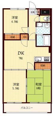 ロイヤルマンション中西の間取り画像