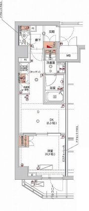 ハーモニーレジデンス神楽坂ヒルズsecondの間取り画像