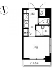 スカイコート早稲田第2の間取り画像