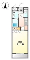 アルコバレーノ白水の間取り画像