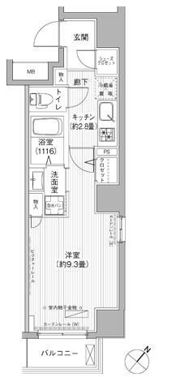 エムズサニーパレス月島の間取り画像