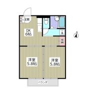 レオパレスクレストAの間取り画像