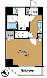 メイクスデザイン門前仲町Ⅱの間取り画像