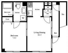 レガリア東中野レジデンスWESTの間取り画像