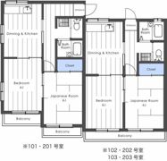 コーポ松山の間取り画像