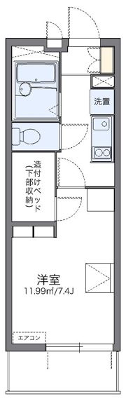 レオパレスモンジュイの間取り画像