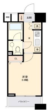 ファーストリアルタワー新宿の間取り画像