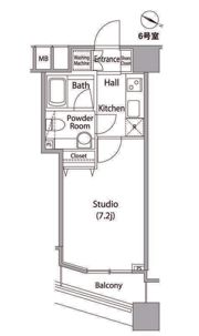 ファーストリアルタワー新宿の間取り画像