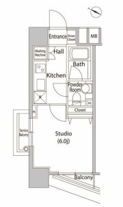 ファーストリアルタワー新宿の間取り画像