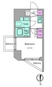 クレヴィアリグゼ北品川Ⅱステーションコートの間取り画像