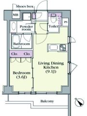 プラチナコート中目黒の間取り画像