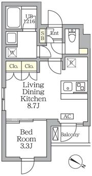 アジールコート三宿テラスの間取り画像