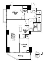 ダイアパレス蔵前の間取り画像