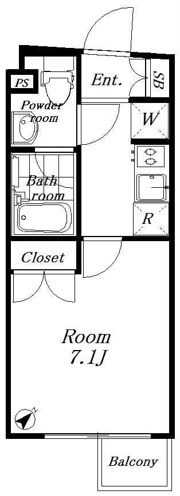 プレール・ドゥーク北新宿Ⅲの間取り画像