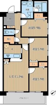 HF馬込レジデンスの間取り画像