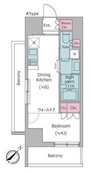 レジディア都立大の間取り画像