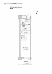 プライムアーバン学芸大学パークフロントの間取り画像