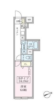 スカイコートリュクス品川大崎の間取り画像