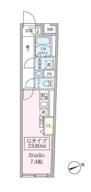 スカイコートリュクス品川大崎の間取り画像