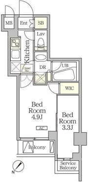 アジールコート池尻大橋の間取り画像