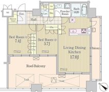 グランパレス東京八重洲アベニューの間取り画像