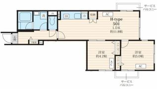 フォセット池田山の間取り画像