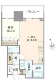 ブランズタワー芝浦の間取り画像