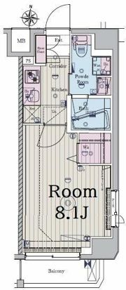 メイクスデザイン千鳥町アジールコートの間取り画像