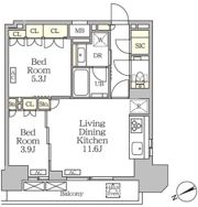ザ・パークハビオ大森山王の間取り画像