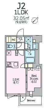 クレストコート旗の台の間取り画像