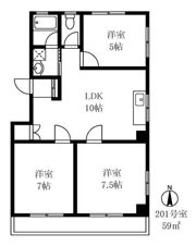 シャトウ中野アネックスの間取り画像