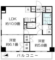 レジデンス上野の間取り画像